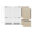 Autograph Edition 72 In. 39.6 Cu. Ft. Panel Ready French Door Built-in Bottom Freezer Refrigerator With Water Dispensers And Ice Makers And Matte Black Accents view 4