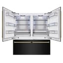 ZLINE Autograph Edition 72 in. 39.6 cu. ft. French Door Built-In Bottom Freezer Refrigerator with Water Dispensers and Ice Makers in Black Stainless Steel and Polished Gold Accents (RBITZ-BS-72-G) view 2