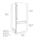 Autograph Edition 36 In. 19.8 Cu. Ft. Built-in Bottom Freezer Refrigerator With Water Dispenser And Ice Maker In Satin Stainless Steel And Polished Gold Accents view 12