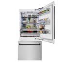 Autograph Edition 36 In. 19.8 Cu. Ft. Built-in Bottom Freezer Refrigerator With Water Dispenser And Ice Maker In Satin Stainless Steel And Matte Black Accents view 5