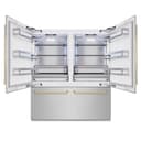 Autograph Edition 72 In. 39.6 Cu. Ft. French Door Built-in Bottom Freezer Refrigerator With Water Dispensers And Ice Makers In Satin Stainless Steel And Champagne Bronze Accents view 3