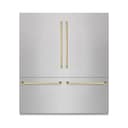 Autograph Edition 72 In. 39.6 Cu. Ft. French Door Built-in Bottom Freezer Refrigerator With Water Dispensers And Ice Makers In Satin Stainless Steel And Polished Gold Accents view 1