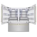 Autograph Edition 72 In. 39.6 Cu. Ft. French Door Built-in Bottom Freezer Refrigerator With Water Dispensers And Ice Makers In Satin Stainless Steel And Polished Gold Accents view 3