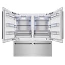 Autograph Edition 72 In. 39.6 Cu. Ft. French Door Built-in Bottom Freezer Refrigerator With Water Dispensers And Ice Makers In Satin Stainless Steel And Matte Black Accents view 3