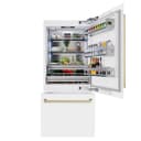Autograph Edition 36 In. 19.8 Cu. Ft. Built-in Bottom Freezer Refrigerator With Water Dispenser And Ice Maker In White Matte And Champagne Bronze Accents view 5