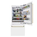 Autograph Edition 36 In. 19.8 Cu. Ft. Built-in Bottom Freezer Refrigerator With Water Dispenser And Ice Maker In White Matte And Polished Gold Accents view 5