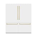 Autograph Edition 72 In. 39.6 Cu. Ft. French Door Built-in Bottom Freezer Refrigerator With Water Dispensers And Ice Makers In White Matte And Champagne Bronze Accents view 1