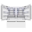 Autograph Edition 72 In. 39.6 Cu. Ft. French Door Built-in Bottom Freezer Refrigerator With Water Dispensers And Ice Makers In White Matte And Matte Black Accents view 2