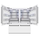 Autograph Edition 72 In. 39.6 Cu. Ft. French Door Built-in Bottom Freezer Refrigerator With Water Dispensers And Ice Makers In White Matte And Matte Black Accents view 3