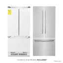 36 In. 19.6 Cu. Ft. French Door Built-in Bottom Freezer Refrigerator With Water Dispenser And Ice Maker In Stainless Steel view 12