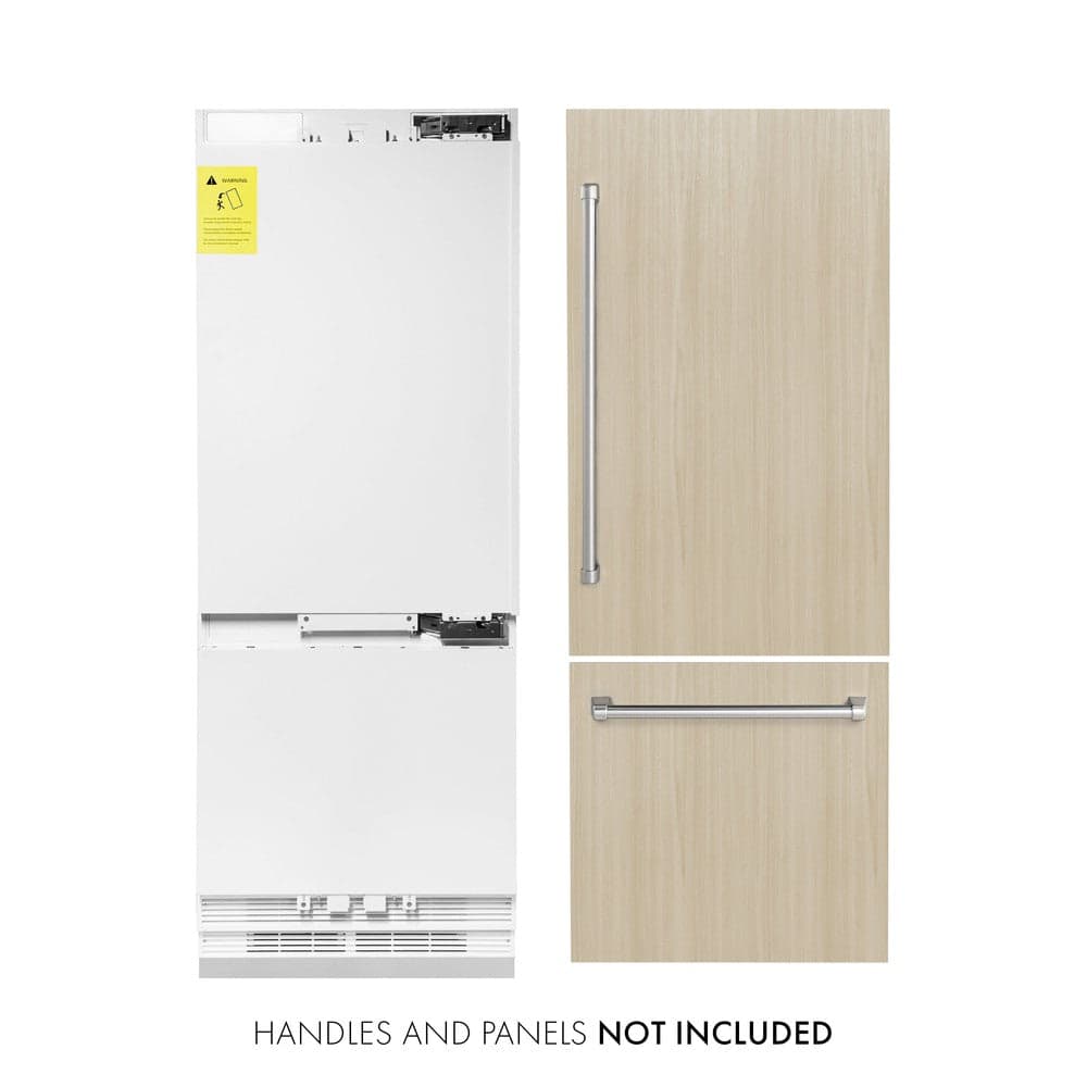 30" 16.1 cu. ft. Panel Ready Built-In 2-Door Bottom Freezer Refrigerator with Internal Water and Ice Dispenser