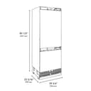30" 16.1 cu. ft. Panel Ready Built-In 2-Door Bottom Freezer Refrigerator with Internal Water and Ice Dispenser view 26