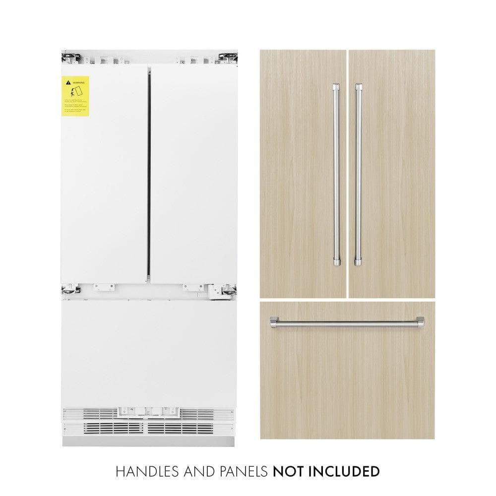 36" 19.6 cu. Ft. Panel Ready Built-In 3-Door French Door Refrigerator with Internal Water and Ice Dispenser