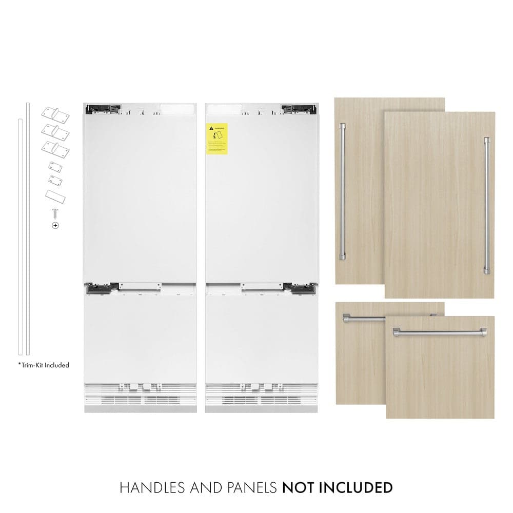 60" 32.2 cu. Ft. Panel Ready Built-In 4-Door French Door Refrigerator with Internal Water and Ice Dispenser