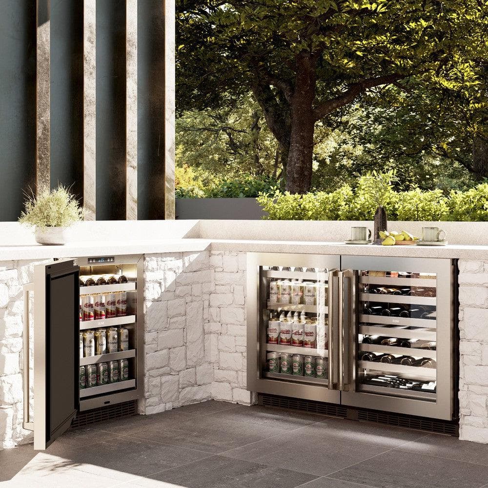 24in. Touchstone 151 Can Beverage Fridge With Stainless Steel Glass Door