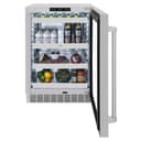 24in. Touchstone 151 Can Beverage Fridge With Stainless Steel Glass Door view 12