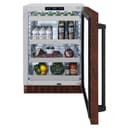 24 In. Touchstone 151 Can Beverage Fridge With Hand Hammered Copper Glass Door view 3