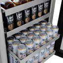 24 In. Touchstone 151 Can Beverage Fridge With Hand Hammered Copper Glass Door view 6