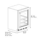 24 In. Touchstone 151 Can Beverage Fridge With Hand Hammered Copper Glass Door view 8