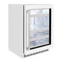 ZLINE 24 in. Touchstone 151 Can Beverage Fridge With White Matte Glass Door (RBSO-WM-24) view 7