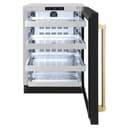 ZLINE Autograph Edition 24 in. Touchstone 151 Can Beverage Fridge With Black Matte Glass Door And Champagne Bronze Handle (RBSOZ-BLM-24-CB) view 5