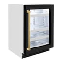 ZLINE Autograph Edition 24 in. Touchstone 151 Can Beverage Fridge With Black Matte Glass Door And Polished Gold Handle (RBSOZ-BLM-24-G) view 7