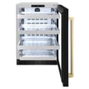 ZLINE Autograph Edition 24 in. Touchstone 151 Can Beverage Fridge With Black Stainless Steel Glass Door And Champagne Bronze Handle (RBSOZ-BS-24-CB) view 5