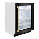 ZLINE Autograph Edition 24 in. Touchstone 151 Can Beverage Fridge With Black Stainless Steel Glass Door And Champagne Bronze Handle (RBSOZ-BS-24-CB) view 7
