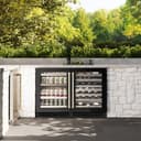 ZLINE Autograph Edition 24 in. Touchstone 151 Can Beverage Fridge With Black Stainless Steel Glass Door And Champagne Bronze Handle (RBSOZ-BS-24-CB) view 9