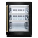 ZLINE Autograph Edition 24 in. Touchstone 151 Can Beverage Fridge With Black Stainless Steel Glass Door And Polished Gold Handle (RBSOZ-BS-24-G) view 3