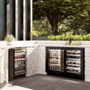 ZLINE Autograph Edition 24 in. Touchstone 151 Can Beverage Fridge With Black Stainless Steel Glass Door And Polished Gold Handle (RBSOZ-BS-24-G) view 12