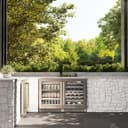 AutographEdition 24 in. Touchstone 151 Can Beverage Fridge With Stainless Steel Glass Door And Champagne Bronze Handle view 10