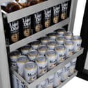 AutographEdition 24 in. Touchstone 151 Can Beverage Fridge With Stainless Steel Glass Door And Matte Black Handle view 1