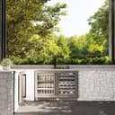 AutographEdition 24 in. Touchstone 151 Can Beverage Fridge With Stainless Steel Glass Door And Matte Black Handle view 10