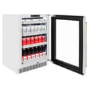ZLINE Autograph Edition 24 in. Touchstone 151 Can Beverage Fridge With DuraSnow® Stainless Steel Glass Door And Polished Gold Handle (RBSOZ-SN-24-G) view 6