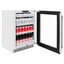 ZLINE Autograph Edition 24 in. Touchstone 151 Can Beverage Fridge With DuraSnow® Stainless Steel Glass Door And Matte Black Handle (RBSOZ-SN-24-MB) view 6