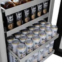 ZLINE Autograph Edition 24 in. Touchstone 151 Can Beverage Fridge With DuraSnow® Stainless Steel Glass Door And Matte Black Handle (RBSOZ-SN-24-MB) view 8