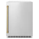 AutographEdition 24 in. Touchstone 151 Can Beverage Fridge With Solid Stainless Steel Door And Polished Gold Handle view 1