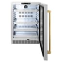 AutographEdition 24 in. Touchstone 151 Can Beverage Fridge With Solid Stainless Steel Door And Polished Gold Handle view 3