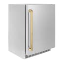 AutographEdition 24 in. Touchstone 151 Can Beverage Fridge With Solid Stainless Steel Door And Polished Gold Handle view 4