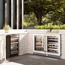ZLINE Autograph Edition 24 in. Touchstone 151 Can Beverage Fridge With White Matte Glass Door And Champagne Bronze Handle (RBSOZ-WM-24-CB) view 12
