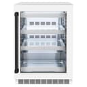 ZLINE Autograph Edition 24 in. Touchstone 151 Can Beverage Fridge With White Matte Glass Door And Matte Black Handle (RBSOZ-WM-24-MB) view 3