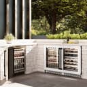 ZLINE Autograph Edition 24 in. Touchstone 151 Can Beverage Fridge With White Matte Glass Door And Matte Black Handle (RBSOZ-WM-24-MB) view 12