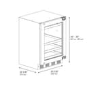 24in. Touchstone 151 Can Beverage Fridge With Panel Ready Glass Door view 3