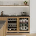 AutographEdition 24 in. Touchstone 151 Can Beverage Fridge With Panel Ready Glass Door And Champagne Bronze Handle view 1