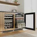 AutographEdition 24 in. Touchstone 151 Can Beverage Fridge With Panel Ready Glass Door And Polished Gold Handle view 18