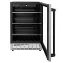 24"Monument Autograph Edition 154 Can Beverage Fridge in Stainless Steel with Matte Black Accents view 4