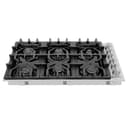 36" Dropin Gas Stovetop with 6 Gas Burners and Porcelain Top view 3