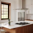30" Dropin Gas Stovetop with 4 Gas Brass Burners and Black Porcelain Top (RC30-PBT) view 5