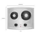 21-inch Electric Cooktop with Black Stainless Steel Surface view 6